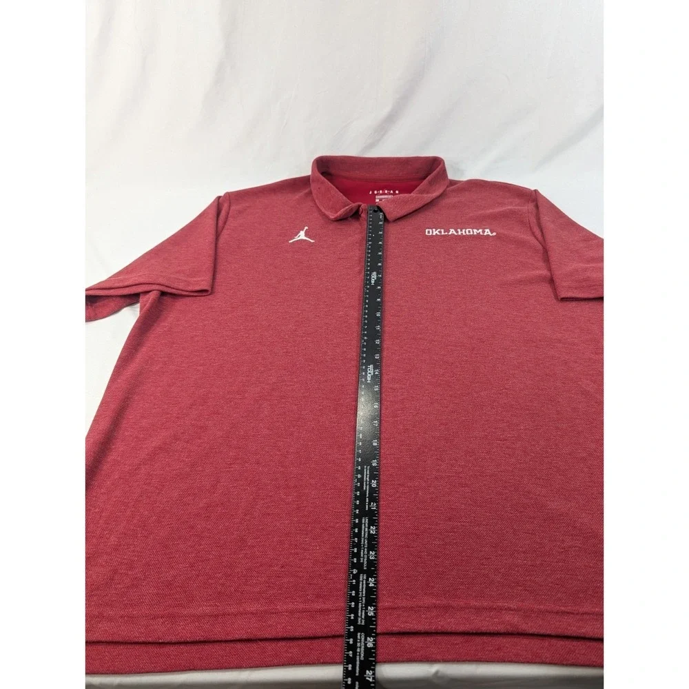 Oklahoma‎ Sooners OU Shirt Men's 3XL Polo Heathered Red Crimson Jordan Standard